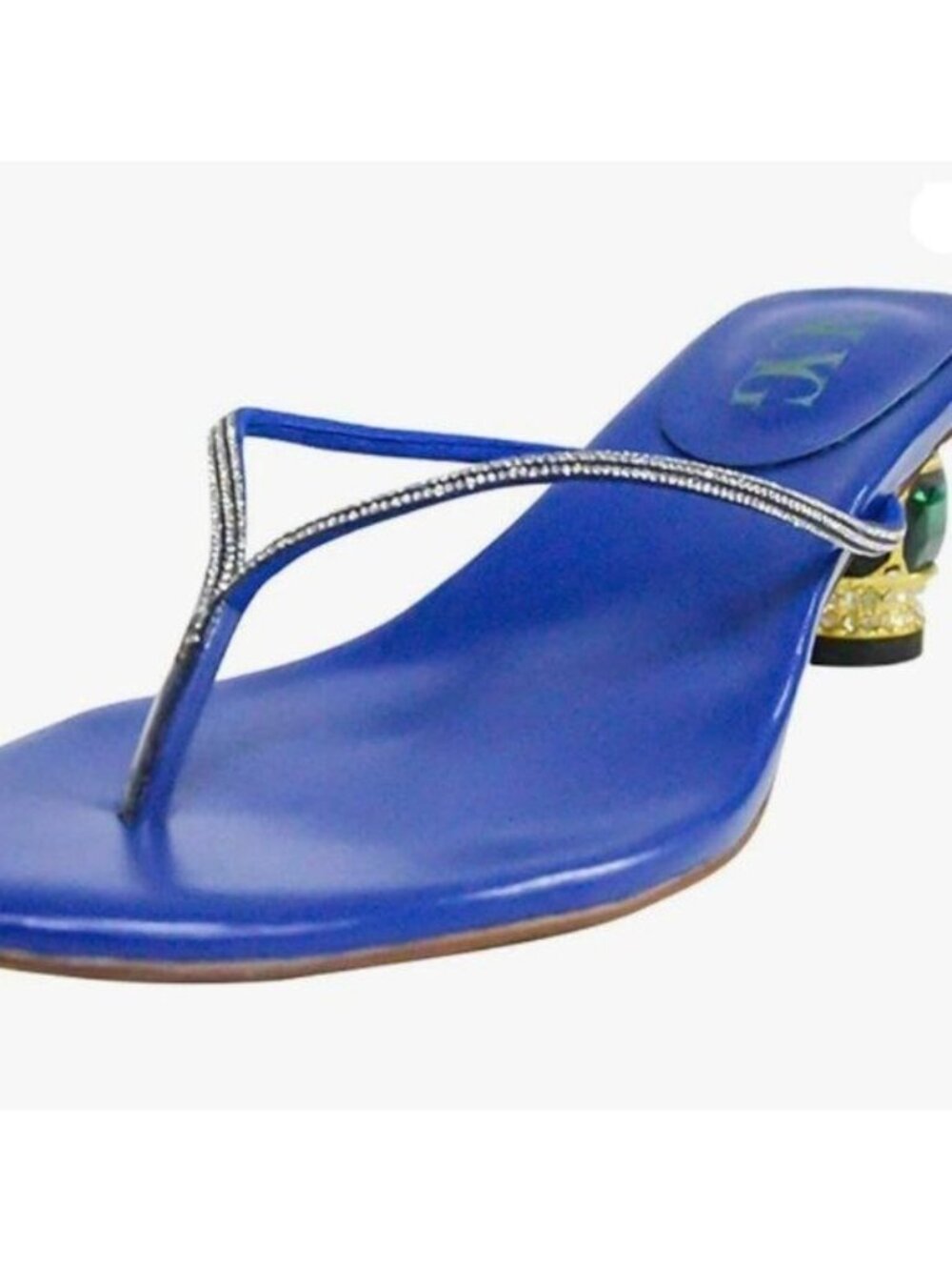 Women Fashion Thong Mid Heel Sandals Casual Flip Flops Open Almond Toe Daily